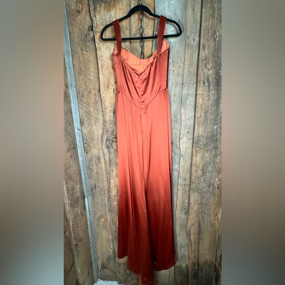 Reem Acra Copper Satin Gown - size 10 - Picture 6 of 14